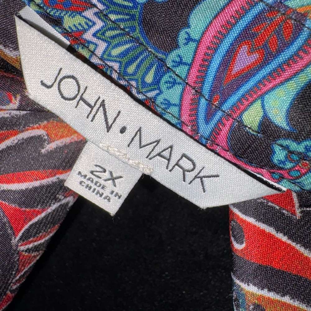 John Mark Vibrant Multicolor Button Front Women’s… - image 3